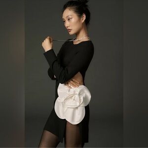 DELFI COLLECTIVE LONG SLEEVED ROSETTE MINI DRESS NWT